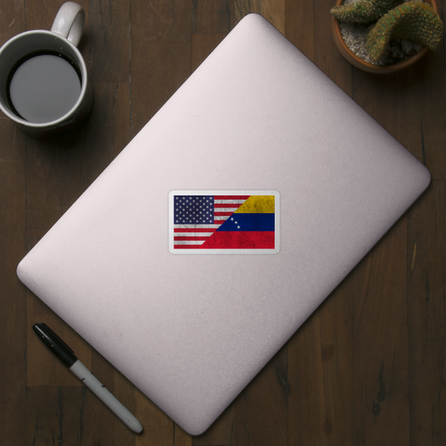 Venezuelan American Flag by Trippycollage